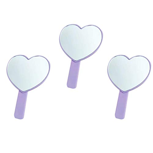 OSALADI 3 Piezas Espejo Cosmético De Mano Espejo De Sobremesa para Dormitorio Espejo De Mano De Mano Espejo De Maquillaje Lindo Espejo De Mano Espejo Grande Pequeña Niño Marco Decorativo