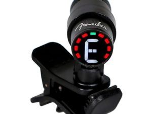 Fender «Bullet» Afinador Cromático de Pinza para Guitarra/Bajo, Display LED a Color, Negro