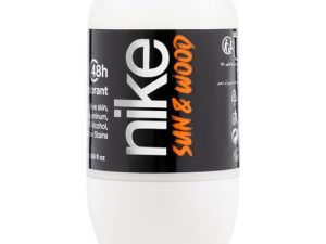 NIKE – Sun & Wood, Desodorante Hombre Roll-On, 50 ml, Desodorante Antimanchas para Piel Sensible, 0% Alcohol y 0% Sales de Aluminio, de Larga Duración, Fragancia Amaderada Frutal Ambarada