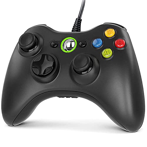 Gezimetie Xbox 360 Mando de Gamepad, USB Wired Controlador con Vibración, de Gamepad para Xbox 360/360 Slim Mando para PC (Windows 7/8/8.1/10/XP/Vista)