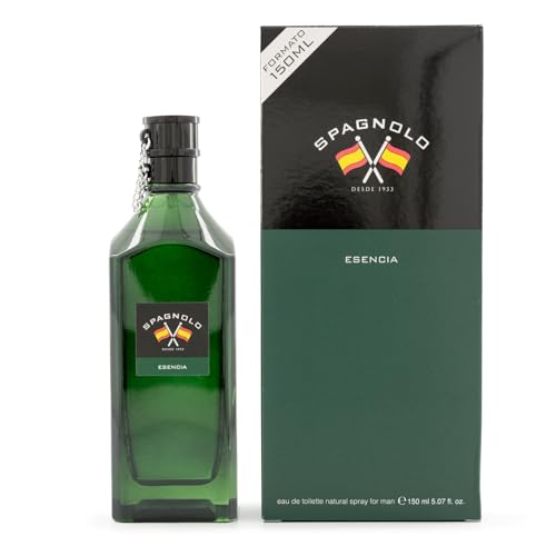 SPAGNOLO - Esencia, Colonia Hombre, 150 ml, Perfume Formato Spray, Eau de Toilette Natural y Masculina, Aroma Fougère Amaderado, Fragancia Fresca, Desenfadada y de Larga Duración