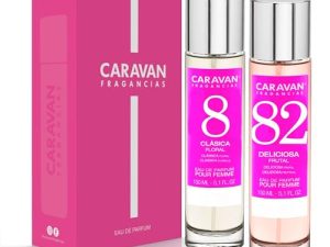 CARAVAN FRAGANCIAS – CAJA DE REGALO con 2 Perfumes: Nº82 y Nº8 de 150 ml, para mujer