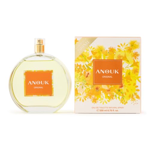 ANOUK - Original, Colonia Mujer, 200 ml, Perfume Formato Spray, Eau de Toilette Natural y Femenina, Aroma Cítrico y Floral, Fragancia Fresca, Elegante y de Larga Duración
