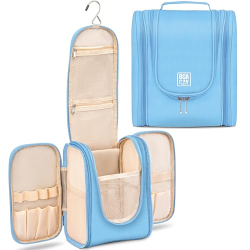 BOACAY Neceser para Mujer y Hombre, Bolsa de Aseo Colgante, Bolso de Baño para Viaje, Organizador de Maquillaje, Kit para Cosméticos, Accesorios
