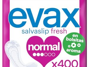 Evax Salvaslip Normal, 400 Unidades, Con aroma, Siéntete Fresca y Limpia Durante Todo el Día – Formato Ahorro en Bolsitas
