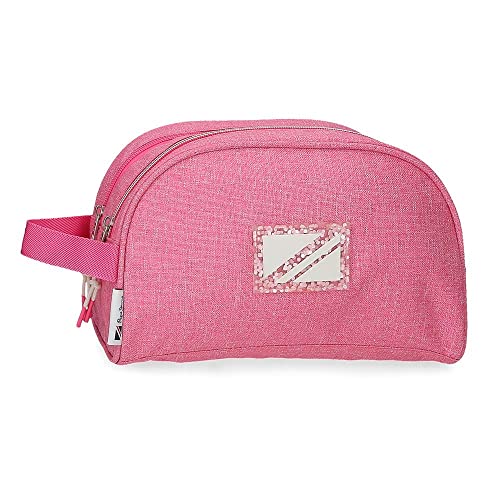 Pepe Jeans Luna Neceser Dos Compartimentos Adaptable Rosa 26x16x12 cms Poliéster