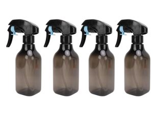 Dawnlights Botella de Spray para el Cabello de 4 Piezas, Botellas de Pulverización de Niebla Fina de Plástico Vacío Universal Multifuncional, para Salones de Barbería