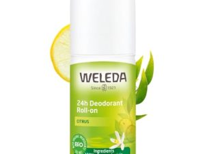 Weleda – Desodorante Roll-On de Citrus, Neutraliza y Previene los Olores Corporales Desagradables, 24h de Protección, Unisex, 100% Natural, Sin Sales de Aluminio, con Aroma Cítrico, Vegano – 50 ml