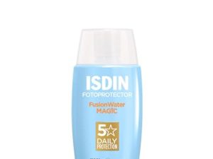 ISDIN Fotoprotección Fusion Water MAGIC SPF 50, Protector Solar Facial de Textura Ligera y Fase Externa Acuosa con Tacto Final Sedoso, 50ml