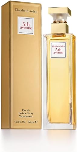 Elizabeth Arden - 5th Avenue, Eau de Parfum, Perfume Femenino en Spray, Elegante y Lujoso con Notas Florales de Magnolia Rosada, Violeta y Ámbar, Aroma Fresco y Ligero, Perfume para Mujer, 125ml