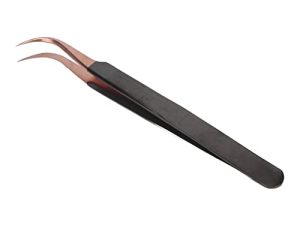 Pinzas de Extensión de Pestañas, Pinzas de Pestañas Portátiles Profesionales Precisas para Salón de Mujeres (Pinzas curvas)