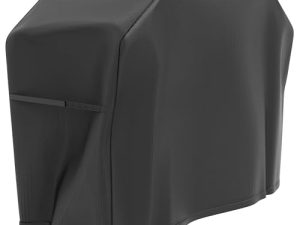 Outsunny Funda para Barbacoa Rectangular Cubierta para Parrilla de Barbacoa de Tela Oxford 420D Anti-UV Impermeable Antipolvo con Cordón 124x61x91 cm Negro