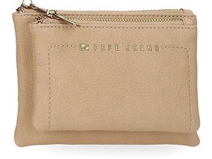 Pepe Jeans Diane Monedero Neceser Beige 17x9x2 cms Piel sintética