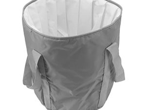 Fdit Tina Plegable para Remojo de Pies, Tina Plegable para Pies Diseño de Engrosado de Poliéster Portátil con Bolsa de Almacenamiento para Exteriores (Gris)