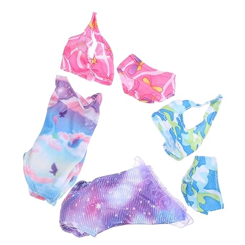 Vaguelly 4 Juegos Ropa De Muñeca De Reemplazo Traje De Baño Mini Muñeca Vestido De Muñeca Ropa De Muñeca Vestidos Delicada Ropa De Muñeca Lindo Paño Suministros para Muñecas C25