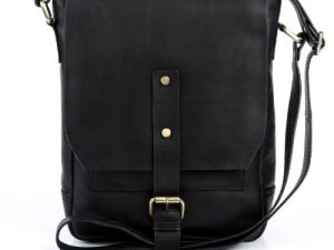 FEYNSINN Berlin Bolso Tipo Mensajero pequeño Cuero I Bandolera iPad I Bolso de Hombro Jackson Negro Hecho a Mano