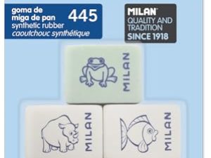 Blíster 5 gomas Rectangulares con dibujos infantiles 445 MILAN
