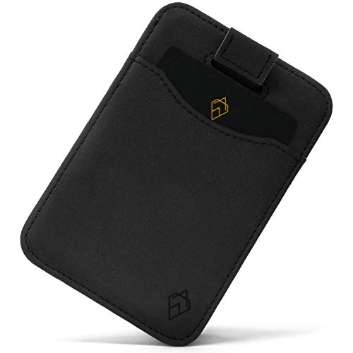 AKIELO Tarjetero de Hombre Bloqueo RFID con Caja Regalo – Cartera de Hombre Compacta y Fina – Minimalista Cartera Tarjetero de Hombre (Charlie - Edición Negra)