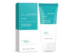 # Enjoy Super Mild Sun 2 Set 50+ PA++++ 1.69 onzas líquidas | Un sol hidratante ligero que no deja sensación pegajosa | Coreano (verde menta, talla única)