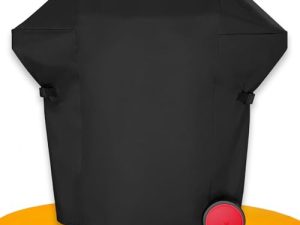 AMZBBQ® Cubierta Premium para Barbacoa Resistente a la Intemperie, 150 x 120 x 75 cm, 100% Impermeable, Cubierta para Barbacoa de Gas, Resistente a los Rayos UV, con Revestimiento