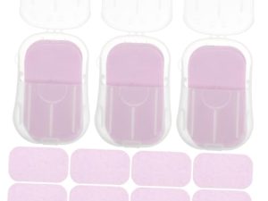TOVINANNA 5 Cajas Pastillas De Jabón Portátiles Rebanadas De Jabón Portátil Rebanadas De Jabón De Viaje Rebanada De Jabón Rodajas De Jabon Elementos Esenciales Para Viajar Violet Páginas