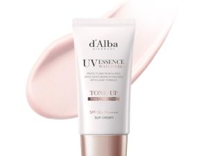 d’alba Loción Solar Tonificante Waterfull SPF50+PA++++ de Trufa Blanca italiana, Crema Solar Teñida con Filtros UV Veganos, Loción Solar Brillante e iluminadora, Skincare Coreano
