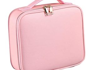 Ipetboom Bolsa De Maquillaje Portátil Grande con Organizador De Almacenamiento y Compartimentos Bolsa De Aseo De Viaje para Cosméticos para Mujeres