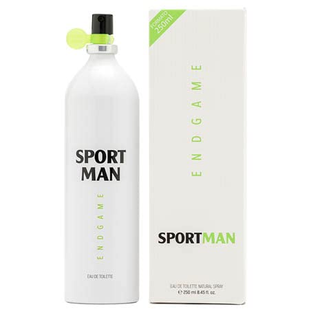 SPORTMAN - Endgame, Colonia Hombre, 250 ml, Perfume Formato Spray, Eau de Toilette Natural y Masculina, Aroma Cítrico Amaderado, Fragancia Juvenil, Deportiva y de Larga Duración