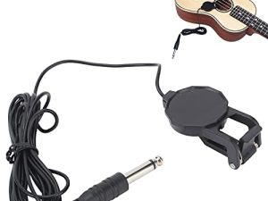 Micrófono con Pastilla con Clip para Violín, Guitarra Acústica, Ukelele, Ligero y Portátil, Perfecto para Actuaciones en Escenario