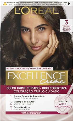 L´ORÉAL PARIS Excellence Creme Tinte Permanente - Tono 3 Castaño Oscuro