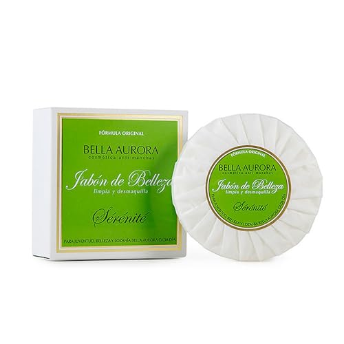 BELLA AURORA - Jabón Antimanchas Sérénité en Pastilla 100 gr, Limpia el Rostro con Total Suavidad, para Todo Tipo de Piel, Deja la Piel Fresca, Limpia, Sedosa y Sin Sensación de Tirantez