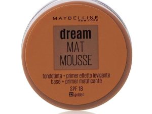 Maybelline New York – Dream Mat Mousse, Base de Maquillaje en Mousse, Tono 32 Dorado