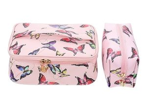 2 Piezas Bolsa De Cosméticos De Bolso De Cosméticos Gran Bolsa De Cosméticos Women Bolsas De Aseo para Mujeres Bolsa De Aseo De Los Hombres Monederos Cuero Artificial FRCOLOR