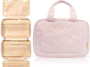 BOACAY Neceser para Mujer y Niña, Bolsa de Aseo Colgante, Bolso de Baño para Viaje, Organizador de Maquillaje, Kit para Cosméticos, Accesorios