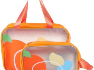 Ipetboom Bolsas De Aseo Portátiles para Mujer, Bolsa De Cosméticos Transparente, Bolsa De Maquillaje De Viaje, 2 Uds.
