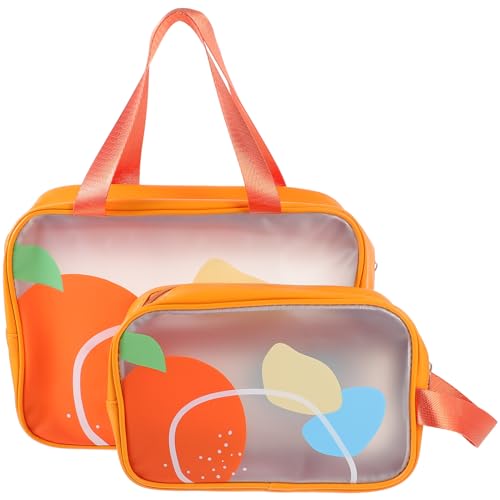 Ipetboom Bolsas De Aseo Portátiles para Mujer, Bolsa De Cosméticos Transparente, Bolsa De Maquillaje De Viaje, 2 Uds.