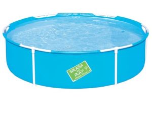 BESTWAY 56283 – Piscina Desmontable Tubular Infantil Mi Primera Piscina 152×38 cm 580 Litros con Válvula de drenaje Marcos Anticorrosión y Parche de Reparación