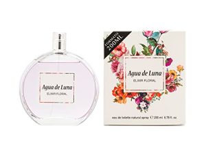 AGUA DE LUNA – Elixir Floral, Colonia Mujer, 200 ml, Perfume en Formato Spray, Eau de Toilette Natural y Femenina, Aroma Cítrico y Floral, Fragancia Fresca de Larga Duración