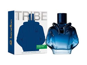 United Colors of Benetton We Are Tribe, Eau de Toilette para Hombre, Larga duración, Fragancia joven, moderna, deportiva y casual, Notas de lavanda, madera, ámbar y frutales, 90 ml