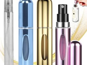 3 PCS Atomizador Perfume Recargable – Mini Botella Rociadora Portátil – Pulverizador Colonia Portátil Recargable – Perfume miniatura sin fugas difusor – Pulverizador en botella de spray – 5 ML -Regalo
