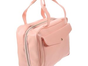 TOVINANNA Bolsa De Aseo Colgando Neceser De Viaje Bolsa De Viaje Cosmética Bolsa De Cosméticos Neceser Transparente Grande Bolsa De Esponja Neceser Colgante Bolsa De Ducha Rosa Cuero PU