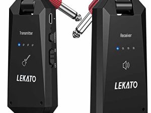 LEKATO WS-90 Sistema de guitarra inalámbrico 5.8 GHz Guitarra Transmisor inalámbrico Receptor Cable de guitarra inalámbrico para bajo de guitarra