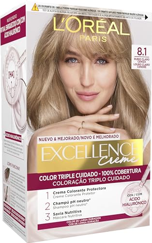 L´ORÉAL PARIS Excellence Creme Tinte Permanente - Tono 8.1 Rubio Claro Ceniza
