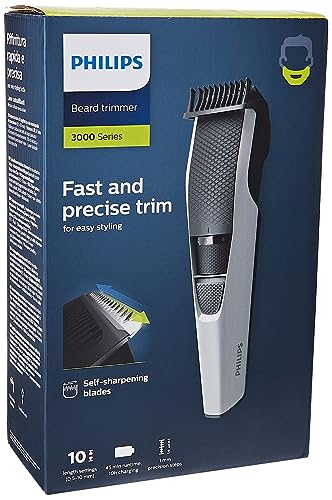Philips Beardtrimmer Serie 3000, Barbero Recortadora de Barba con Tecnología Lift & Trim (modelo BT3206/14)
