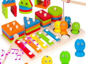 KEARLGMBH 3 en 1 Juguetes Montessori 1 Años, Juguetes Niños Actividades y Desarrollo, Juguetes Educativos Sensoriales Juegos Montessori Cumpleaños Regalo para Niño Niña Bebé 2 3 4 Año