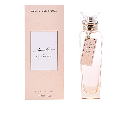 Adolfo Dominguez Agua Fresca de Rosas Blancas Agua de Tocador Vaporizador, 120 Ml