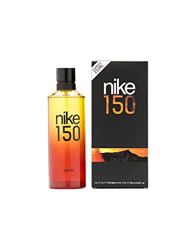 NIKE - On Fire, Colonia Hombre, 250 ml, Perfume Formato Spray, Eau de Toilette Natural y Masculina, Aroma Oriental Amaderado, Fragancia Fresca, Sensual y de Larga Duración