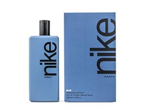 NIKE – Blue, Colonia Hombre, 200 ml, Perfume Formato Spray, Eau de Toilette Natural y Masculina, Aroma Frutal Amaderado, Fragancia Fresca, Elegante y de Larga Duración