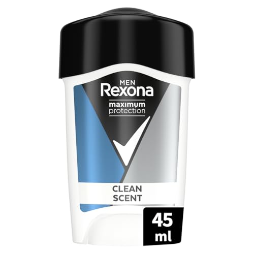 Rexona Maximum Protection Clean Scent - Desodorante en crema Antitranspirante para hombre, 45ml