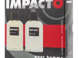 IMPACTO – Classic, Estuche de Regalo Hombre, Agua de Colonia 100 ml + After Shave 100 ml, Pack 2 Piezas, Eau de Toilette Natural y Masculina, Aroma Cítrico, Fragancia Fresca, Elegante y Duradera